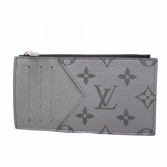 Louis Vuitton Monogram Taiga Coin and Card Holder M30839 Silver Men's Wallet/... - Picture 1 of 10
